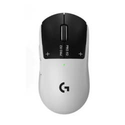 Logitech G PRO X2 SUPERSTRIKE LIGHTSPEED Wireless Gaming Mouse – Ultra-Light (61g), USB-C Charging, PC / Mac / Laptop – White | 910-007777