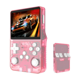 R36S Retro Handheld Video Game Console - 64 GB - Pink
