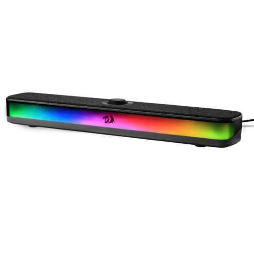 Redragon GS515 RGB Desktop Soundbar, 2.0 Channel Stereo Computer Speakers for Desktop with BT 5.3, USB-C/USB Powered, Black