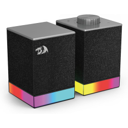 Redragon GS517 RGB Computer Speaker 2.0 Stereo Sound System with Bluetooth & USB Connectivity – Black