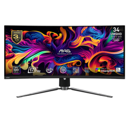 MSI MAG 341CQP QD-OLED, 34 Curved OLED Gaming Monitor 175HZ - Black MSI MAG 341CQP QD-OLED, 34 Curved OLED Gaming Monitor 175HZ - Black