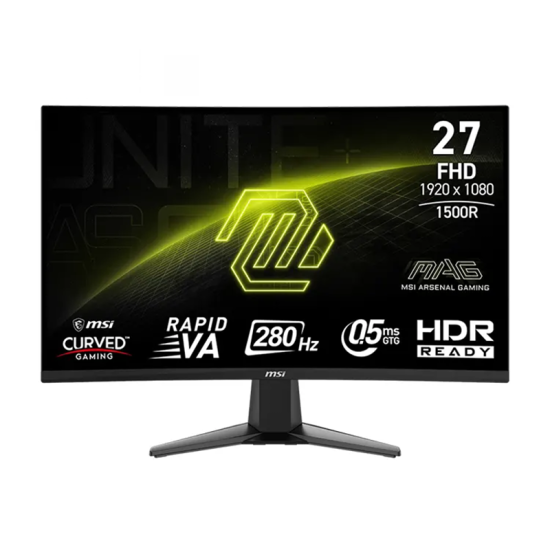 MSI MAG 276CXF 27 inch FHD 280Hz 0.5ms Curved Gaming Monitor – Black MSI MAG 276CXF 27 inch FHD 280Hz 0.5ms Curved Gaming Monitor – Black