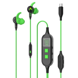 PIVA S6PRO-AG Type-C RGB Gaming Earbuds with PD 27W Fast Charging – Green