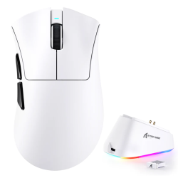 ATTACK SHARK V3PRO Ultra-Light Tri-Mode Gaming Mouse with Charging Dock - White ATTACK SHARK V3PRO Ultra-Light Tri-Mode Gaming Mouse with Charging Dock - White