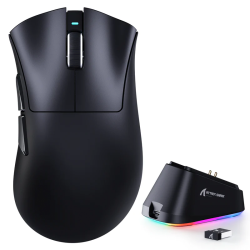 ATTACK SHARK V3PRO Ultra-Light Tri-Mode Gaming Mouse with Charging Dock - Black ATTACK SHARK V3PRO Ultra-Light Tri-Mode Gaming Mouse with Charging Dock - Black