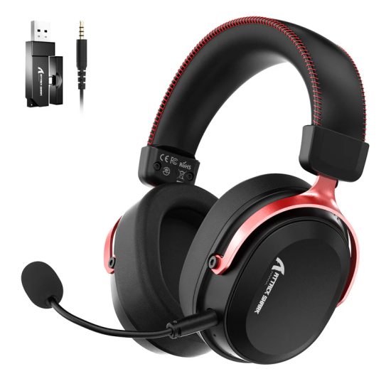 ATTACK SHARK L30 PRO Wireless Gaming Headset - Red ATTACK SHARK L30 PRO Wireless Gaming Headset - Red