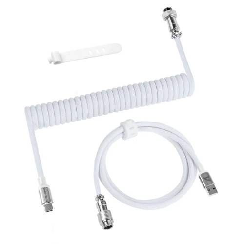 ATTACK SHARK C01 PRO Coiled Cable - White