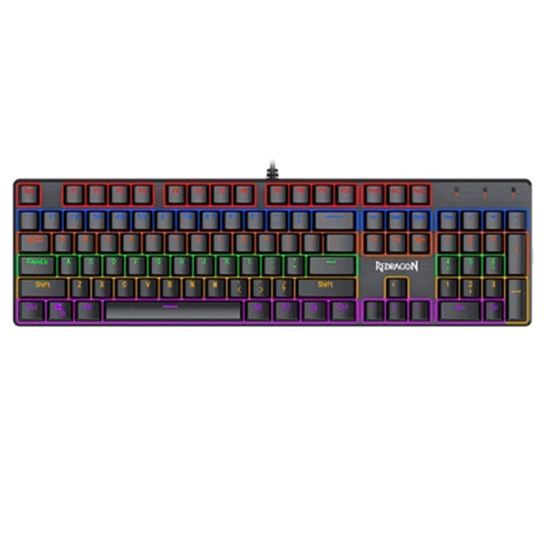 Redragon Valheim K608 Blue Switch Rainbow Arabic Wired Mechanical Gaming Keyboard - Black Redragon Valheim K608 Blue Switch Rainbow Arabic Wired Mechanical Gaming Keyboard - Black