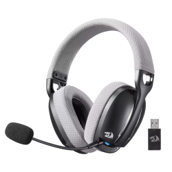 Redragon H878 SKULD PRO Wireless / Bluetooth / Wired Gaming Headset – 7.1 Surround Sound – Black & Gray | H878BG