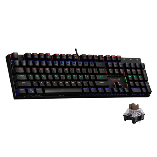Redragon K565R-1 RUDRA Mechanical Gaming Keyboard Brown Switch Rainbow Backlit