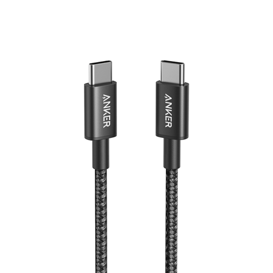 Anker Nylon Cable 322 USB-C to USB-C - 6ft - 60W - Black | A8753H11
