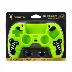 DeadSkull Controller Silicone Case Protector with Thumb Grips – Green | PS5 DeadSkull Controller Silicone Case Protector with Thumb Grips – Green | PS5