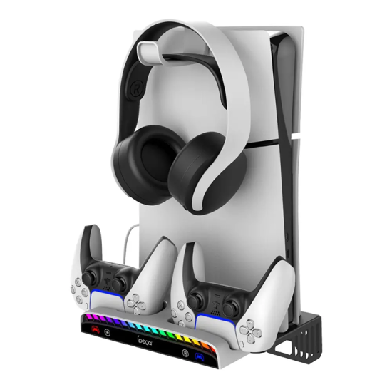 iPega P5S011 Wall Mount Stand for PS5/PS5 Slim with Dual Charger Dock for PS5 Controller iPega P5S011 Wall Mount Stand for PS5/PS5 Slim with Dual Charger Dock for PS5 Controller