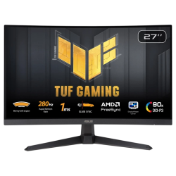ASUS TUF Gaming VG27VQM1B 27" Curved FHD Fast VA Gaming Monitor, 280Hz, 1ms GTG, FreeSync Premium, ELMB & Adaptive-Sync | 90LM0A81-B01170