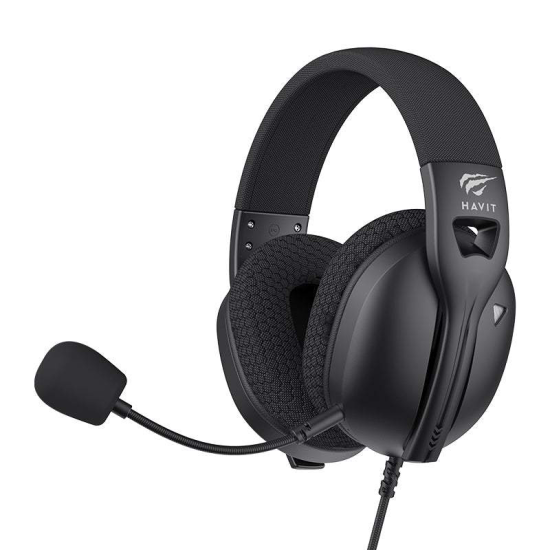 HAVIT Fuxi-H5d 3.5mm Wired Gaming Headset with 50mm Drivers & Detachable Microphone - Black | 6939119050726