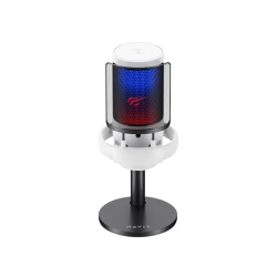 HAVIT GK50 RGB Live Streaming Condenser Microphone 24bit/192kHz - White | 6939119068844
