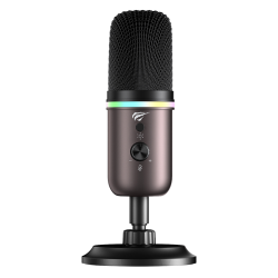 HAVIT GK62 RGB USB Live Streaming Microphone 24-bit/192kHz with Cardioid Pickup & Noise Reduction - Black HAVIT GK62 RGB USB Live Streaming Microphone 24-bit/192kHz with Cardioid Pickup & Noise Reduction - Black