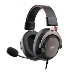HAVIT H2015E Wired Gaming Headset with 53mm Drivers & Detachable Microphone - Black / Ochre | 6939119066987