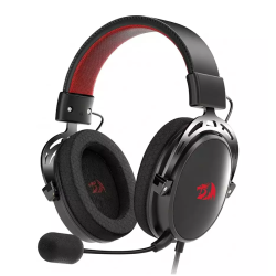 Redragon H541 CRAGBLADE Wired Gaming Headset – 53mm Drivers, Detachable Microphone & Breathable Mesh Ear Cushions – Black