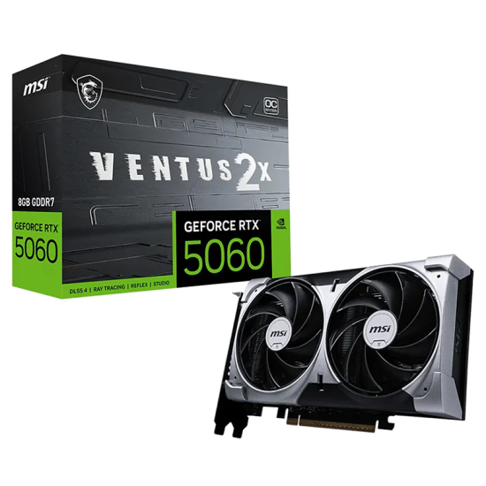 MSI GeForce RTX 5060 VENTUS 2X OC 8GB GDDR7 Graphics Card MSI GeForce RTX 5060 VENTUS 2X OC 8GB GDDR7 Graphics Card