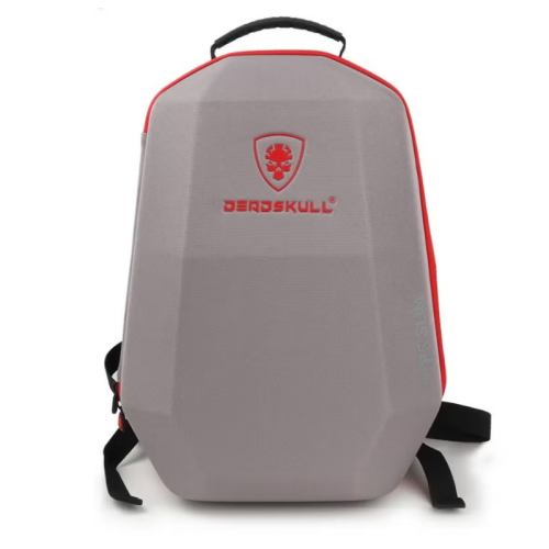 DEADSKULL Carrying Case Backpack for PS5 / PS5 Pro / PS5 Slim – Large Capacity Storage Bag – Gray