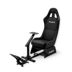 PlayX Foldable Racing Simulator Cockpit with Seat & Steering Wheel Stand – Black PlayX Foldable Racing Simulator Cockpit with Seat & Steering Wheel Stand – Black