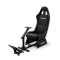 PlayX Foldable Racing Simulator Cockpit with Seat & Steering Wheel Stand – Black