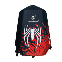 DEADSKULL Carrying Case Backpack for PS5 / PS5 Pro / PS5 Slim – Large Capacity Storage Bag – Spider Man 2 Black/Red