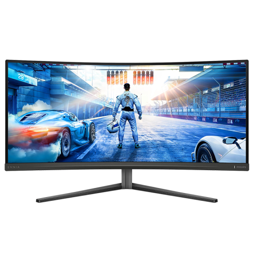 Philips Evnia 34M2C5500Q 34 Inch Curved Ultrawide Gaming Monitor 3440×1440 WQHD 200Hz Fast VA 1500R - Black