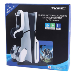 DOBE TP5-0593 Multifunctional Cooling Fan & Dual Controller Charging Station for PS5 – Black (Used)