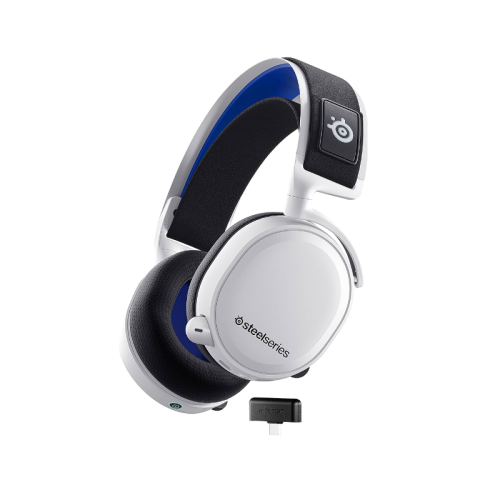 Steelseries Arctis 7P+ Wireless Gaming Headset - Lossless 2.4 Ghz - 30 Hour Battery Life - For Ps5, Ps4, Pc, Mac, Android And Switch - White (Used)