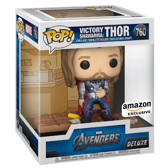 Funko Pop! Deluxe, Marvel: Avengers Victory Shawarma Series - Thor, Multicolor, Amazon Exclusive, (760) Funko Pop! Deluxe, Marvel: Avengers Victory Shawarma Series - Thor, Multicolor, Amazon Exclusive, (760)