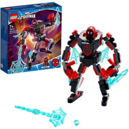 LEGO 76171 Spider-Man Miles Morales Mech Armour Set, Action Figure Toy for 7+ Boys and Girls, Marvel Super Heroes Playset