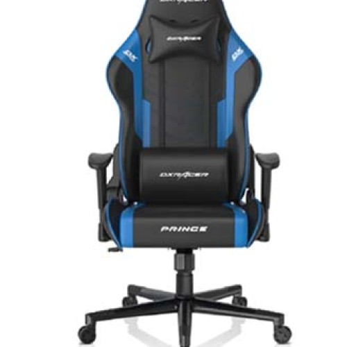 DXRacer Prince Series P132 Gaming Chair, 1D Armrests with Soft Surface, Black / Blue | GC-P132-NB-F2-158