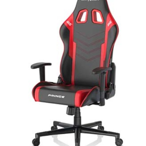 DXRacer Prince Series P132 Gaming Chair, 1D Armrests with Soft Surface, Black / Red | GC-P132-NR-F2-158
