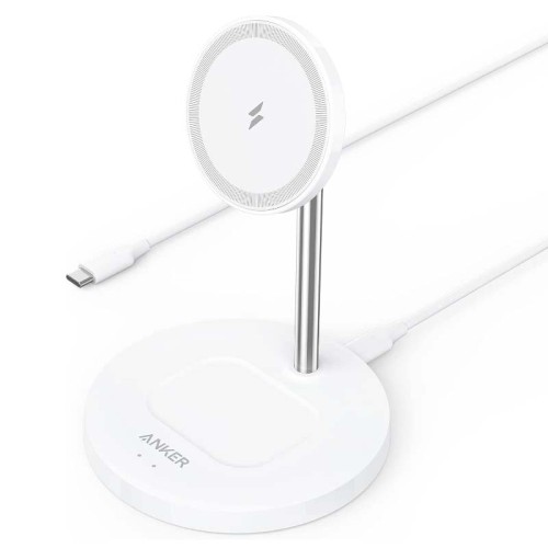 Anker Wireless, PowerWave 2-in-1 Magnetic Stand Lite with USB-C Cable, Charging Stand Only for iPhone 14/14 Pro/14 Plus/14 Pro Max/13/13 Pro /13 Pro Max, AirPods 2/Pro (No AC Adapter)