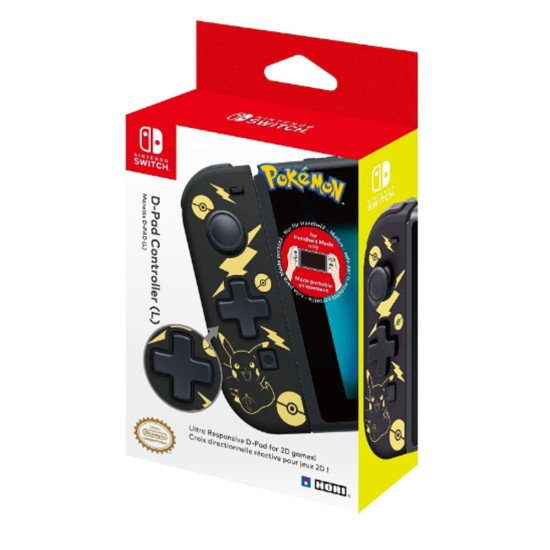 Hori Nintendo Switch D-Pad Controller (L) (Pokemon: Black & Gold Pikachu) Officially Licensed - Nintendo Switch Hori Nintendo Switch D-Pad Controller (L) (Pokemon: Black & Gold Pikachu) Officially Licensed - Nintendo Switch