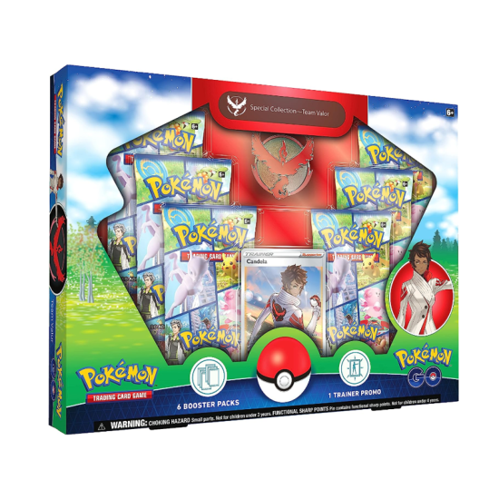Pokémon TCG: GO Special Collection - Team Valor (1 Foil Promo Card, 1 Deluxe pin & 6 Booster Packs)