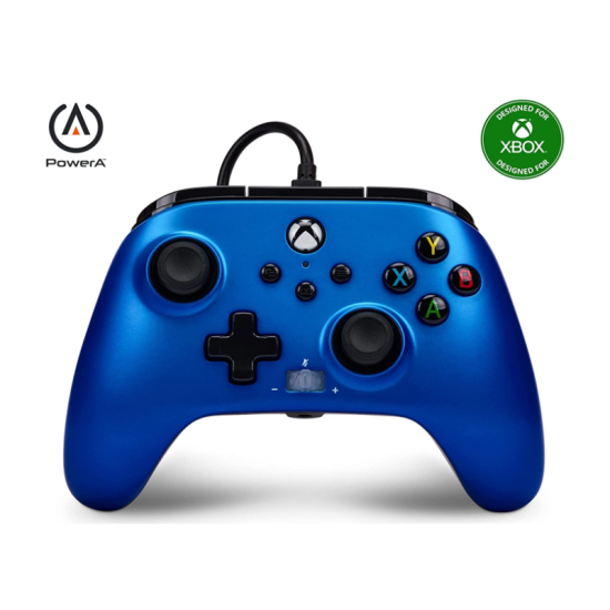 PowerA Enhanced Wired Controller for Xbox Series X|S - Sapphire Fade, gamepad, wired video game controller, gaming controller, Xbox Series X|S PowerA Enhanced Wired Controller for Xbox Series X|S - Sapphire Fade, gamepad, wired video game controller, gaming controller, Xbox Series X|S