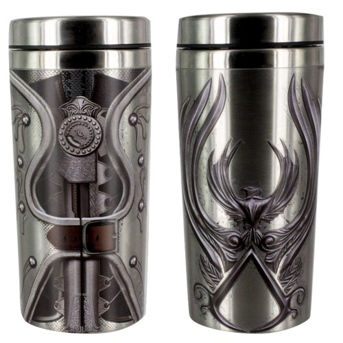 Assassin's Creed Travel Mug Stainless Steel | Reuseable Commuter Cup | Insulated Coffee & Tea Flask | Easy Clean | Double Walled Insulation | 450ML Capacity | Spill Proof