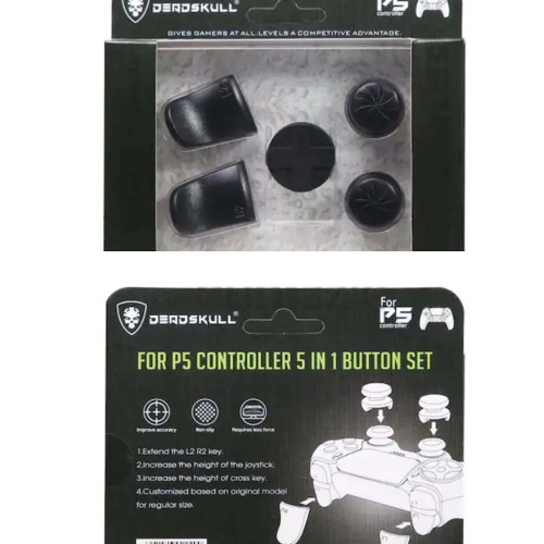 Deadskull 5 In 1 Button Set For PS4 PS5 Controller Black