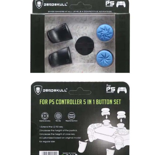 Deadskull 5 In 1 Button Set For PS4 PS5 Controller blue/black