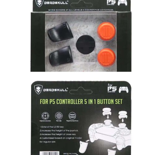 Deadskull 5 In 1 Button Set For PS4 PS5 Controller Orange / Black
