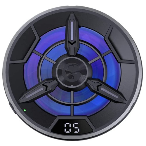 GameSir F9 Semiconductor Phone Cooler , Cooler Radiator with 7-Blade Fan, Real-time Temperature Display, 7-Color Cycle Cell Phone Cooler Compatible with iPhone/ Android Phone/Tablet/Switch/Steam Deck