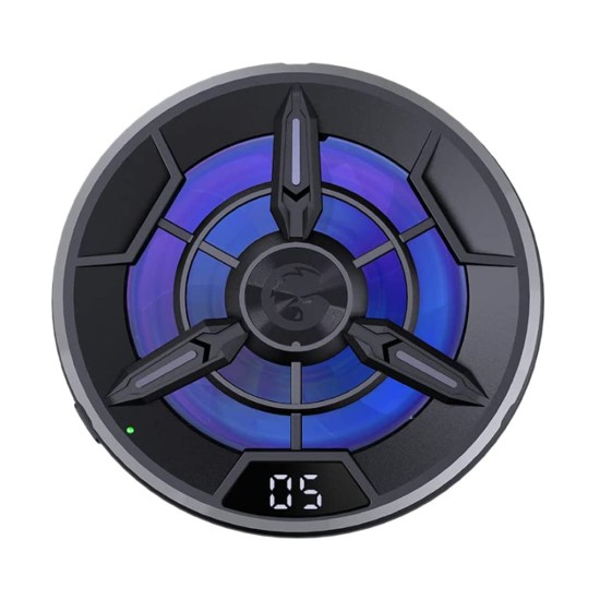 GameSir F9 Semiconductor Phone Cooler , Cooler Radiator with 7-Blade Fan, Real-time Temperature Display, 7-Color Cycle Cell Phone Cooler Compatible with iPhone/ Android Phone/Tablet/Switch/Steam Deck