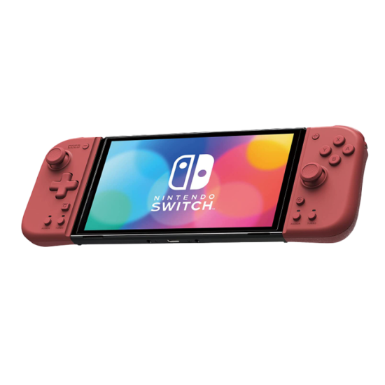 HORI Nintendo Switch Split Pad Compact (Apricot Red) - Ergonomic Controller for Handheld Mode - Officially Licensed by Nintendo