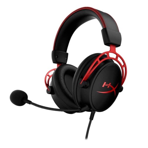 HYPERX Cloud Alpha - Gaming Headset, Dual Chamber Drivers, Legendary Comfort, Aluminum Frame, Detachable Microphone, Works on PC, PS4, PS5, Xbox One, Xbox Series X|S, Nintendo Switch and Mobile – Red (Open Sealed)