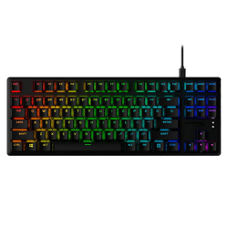 HyperX Alloy Origins Core PBT Mechanical Gaming Keyboard, Durable PBT Keycaps, 100% Anti-Ghosting, Radiant RGB Lighting, Red Linear Switch, ENG-ARB Layout, USB 2.0, Black | 639N7AA#A2N