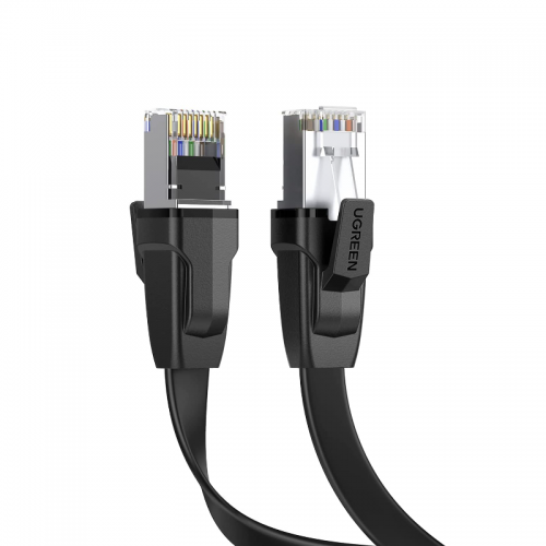 UGREEN Cat 8 Ethernet Cable 1M Cat8 Flat 40Gbps 2000MHz LAN RJ45 Cable Gigabit Internet Network Shielded Wire Compatible with Xbox One PS5 PS4 Switch Router Modem TV Box Raspberry Pi Hub Patch Panel (10980)