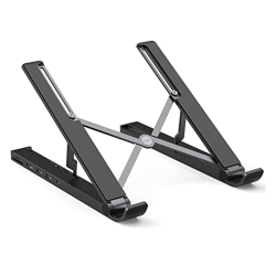 UGREEN USB C Laptop Docking Station, 4 Levels Adjustable Foldable Portable Desktop Stand with USB C 4K HDMI TF/SD 2 USB 3.0 Ports Compatible with Macbooks, HP, Dell, Acer, Asus, Lenovo and More Model:80551